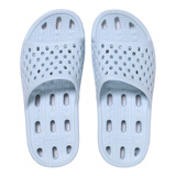 大朴内外浴室防滑速干拖鞋 漏水女洗澡拖鞋家居室内静音软底拖鞋男 浅蓝色 38-39 女款L码