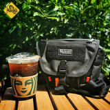 麦格霍斯（MAGFORCE）台马户外迷你单肩包休闲通勤斜跨胸包腰包摸鱼包 胶黑色