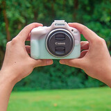 JUNESTAR适用Canon佳能EOS R50硅胶套相机包g7x3保护套软套R5II防尘便携防摔防刮花可爱通便携防磨撞 佳能EOS R50果冻粉绿色赠钢化膜一片