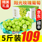 阳光玫瑰葡萄晴王香印子新鲜水果日本品种 精品5斤串果 单粒8-10g