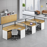 时仁（ShiRen）办公家具办公桌椅组合员工桌电脑桌现代简约屏风隔断办公室卡座 F型三人位【不含柜】