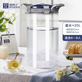 玻绅士水桶纯净水桶饮水机桶家用玻璃水桶储水用纯净水桶大容量功夫茶储 带硅胶软管【8-10人使用】20L