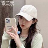 雪茜曼R字母软顶棒球帽女韩版简约显脸小显瘦百搭运动休闲ins鸭舌帽男女