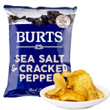 啵尔滋（BURTS）英国进口海盐胡椒味味手工制薯片 150克/袋 网红办公室休闲零食