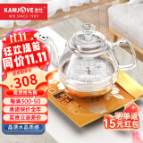 金灶（KAMJOVE）涌泉式自动上水电热水壶 玻璃烧水壶家用智能保温电茶壶茶具电茶炉茶台烧水壶一体 H7单炉 0.8L