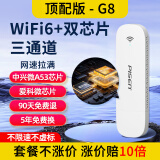 品胜随身wifi【送1500G】移动路由器4G无线网卡免插卡无限便携式宽带户外车载USB笔记本上网宝2024款 【G8】三通道WiFi6+双芯片可插卡+网速拉满