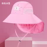迪士尼儿童帽子大帽檐夏季薄款男童女童防晒太阳帽宝宝遮阳渔夫帽