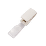 卡富仕环保塑料夹子工作证胸牌夹医生护士胸卡夹扣金属翻盖夹工号牌嘉宾证员工厂牌夹证件卡套出入证旋转夹子 6701白色夹子 1个