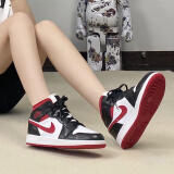 耐克（NIKE）板鞋aj1男女鞋新款黑白中帮运动轻便防滑耐磨休闲篮球鞋子【潮】 DJ4695/554724-122 白黑红 36 (请联系客服)