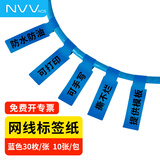 NVV 网线标签贴纸 A4网络布线不干胶贴纸 通信机房线缆标签打印纸 P型分类贴手写/激光打印BQ-P10蓝300枚