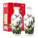 泓誉山西泓誉清香型白酒53度600ml*2瓶 景德镇陶瓷礼盒装 腊梅山禽2瓶礼盒装