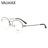 夏蒙（Charmant）眼镜框男女半框超轻合金百搭近视眼镜架VM19332 WP 52mm黑银色