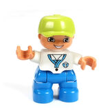 费乐大颗粒积木人偶公仔人物角色配件摆件儿童宝宝玩具兼容得宝le高 弟弟【1只】