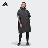 阿迪达斯（adidas） 【滔搏运动】女装运动服中长棉服秋冬户外休闲连帽外套 GF0025 XL
