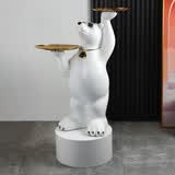 贝汉美（BHM） 轻奢暴力熊家居客厅摆件大件落地电视柜沙发旁装饰品乔迁礼物 呆呆熊+底座【高约98CM】