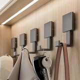 摩尚（moshang）挂衣钩打孔固定入户衣柜鞋柜进门玄关衣帽钩衣服壁挂墙壁单个挂钩 【JD快递枪灰色】-5只装