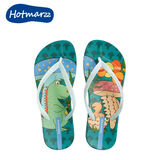 黑玛人字拖夏外穿男女童鞋可爱萌趣防滑速干沙滩凉拖鞋 浅蓝色 35