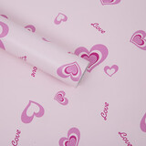 迪茵（DIYIN）ins壁纸墙纸自粘卧室墙面贴纸电视客厅背景装饰家居墙纸家具翻新 粉色爱心45厘米宽5米