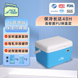冰途医用保温箱冷藏箱母乳保鲜车载房车用品冷链运输箱温显8L