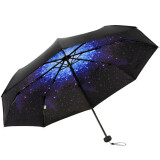 天堂伞雨伞遮阳伞太阳伞防晒防紫外线折叠伞晴雨伞两用胶囊便携迷你伞 （双层伞布）星空