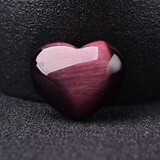 水晶猫眼石爱心摆件彩色猫眼原石爱心把玩手把件挂件心形吊坠 紫色猫眼爱心一个