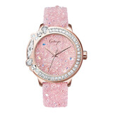 迦堤（Galtiscopio） 手表 欧美表 满天星水晶手表女 女士手表石英表 送女友节日礼物 樱花粉