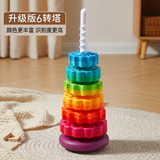 卡尔贝比叠叠乐转转乐彩色套圈1-3岁婴幼儿宝宝可啃咬益智男女孩生日礼物