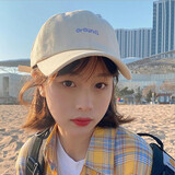 圣丹美冬帽子女潮流时尚百搭秋冬季韩版户外学生小清新帽子女刺绣街头棒球帽男夏季防晒遮阳帽鸭舌帽 米色 可调节