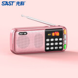 先科（SAST） V30收音机老年人便携式迷你播放器充电N28插卡广播随身听音乐听歌半导体戏曲唱戏机 N28玫瑰金【标准版】