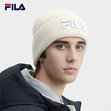 FILA 斐乐官方情侣款针织帽冬季新款时尚休闲保暖羊毛毛线帽 鲜乳白-IV XS