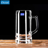 Ocean进口玻璃茶杯耐热泡茶杯带把家用待客水杯加厚大容量绿茶杯 超大号慕尼黑640ml【单支】