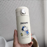 【高品质】波比熊可爱豌豆卡通304不锈钢男弹跳盖情侣保温杯ins少女心学生小巧迷你便携水杯子车载 豌豆学士服300毫升+杯刷