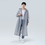 备美非一次性雨衣长款全身防暴雨男女款加厚成人户外便携式骑行雨服 静谧灰加厚款 2件