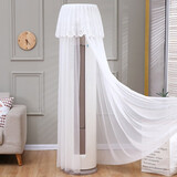 一朵（YIDUO） 一朵   圆形空调罩立式柜机罩弹力全包开机可用通用空调防尘罩子 开机不取布拉格玫瑰+白色 圆柜机高175-185通用