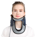 罗脉LMJ-C02颈椎牵引器家用颈托 护颈仪颈托 颈椎支撑固定器 藏蓝色C02升级款