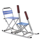 冰车户外滑冰车成人冰爬犁儿童雪橇冰上娱乐项目带座椅老式滑冰车 蓝色双人冰车+冰锥两对