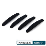 布艺韩版bb夹刘海夹碎发边夹简约顶夹一字夹头饰防滑发夹女发饰 豆豆款大号黑色组合