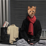 目丸新款日系围巾男冬季学生毛线百搭围脖女加厚纯色针织生日礼物ins 红色