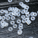 彩荷硅胶珍珠翡翠隔片尺寸软质材料100个1包配件 混装3.4.5mm各约30个
