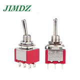 JIMDZ摇臂开关 钮子开关拨动开关MTS-203/3脚2档3脚3档小型电源开关 6脚2档
