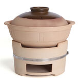 炖工房打边炉锅一体炭炉商用老式砂锅碳炉炭火炉子泥炉港式木炭围炉火锅 27CM炭炉+2800ML砂锅(4人份)