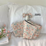 宽绵法式ins碎花全自动晴雨两用折叠防晒遮阳女生高颜值雨伞 油画小红花三折手开