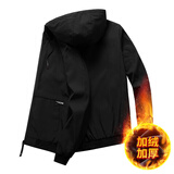 NBHD NASA夹克男大码男装新款春秋季外套男加肥加大码休闲男装潮 黑色（加绒） XL(120-135斤)