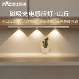 雷士（NVC）人体感应灯带自粘无线橱柜灯酒柜鞋柜充电led灯条磁吸护眼氛围灯 山丘-银【42cm】三色-1500毫安