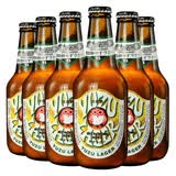常陆野礻卜猫头鹰西柚拉格啤酒330ml*6瓶 韩国进口 聚会送礼京东自营