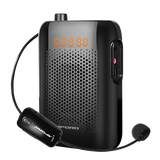aporo 阿波罗20W大功率小蜜蜂扩音器教师专用迷你UHF无线上课宝蓝牙喇叭老师教学讲课用耳麦话筒 黑色-UHF无线版