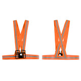 宏亿杉 HONYSON反光背心反光衣路政施工安全警示衣服网状反光条夜光骑行荧光马甲 橙色弹力款