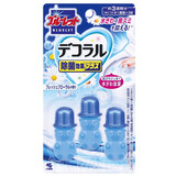 日本原装进口 小林制药（KOBAYASHI） 卫生间除臭凝胶啫喱花瓣马桶开花小花清洁剂 清新花香 3支装
