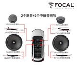 FOCAL the spirit of sound6.5寸汽车音响改装两分频套装主机直推ISU165+ICU165车载喇叭升级 ISU165两高音两中低音