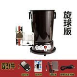 乒乓球发球机训练神器专业训练器家用机器人小型自动单人自练器 咖色旋球版【装100球】-可接电用